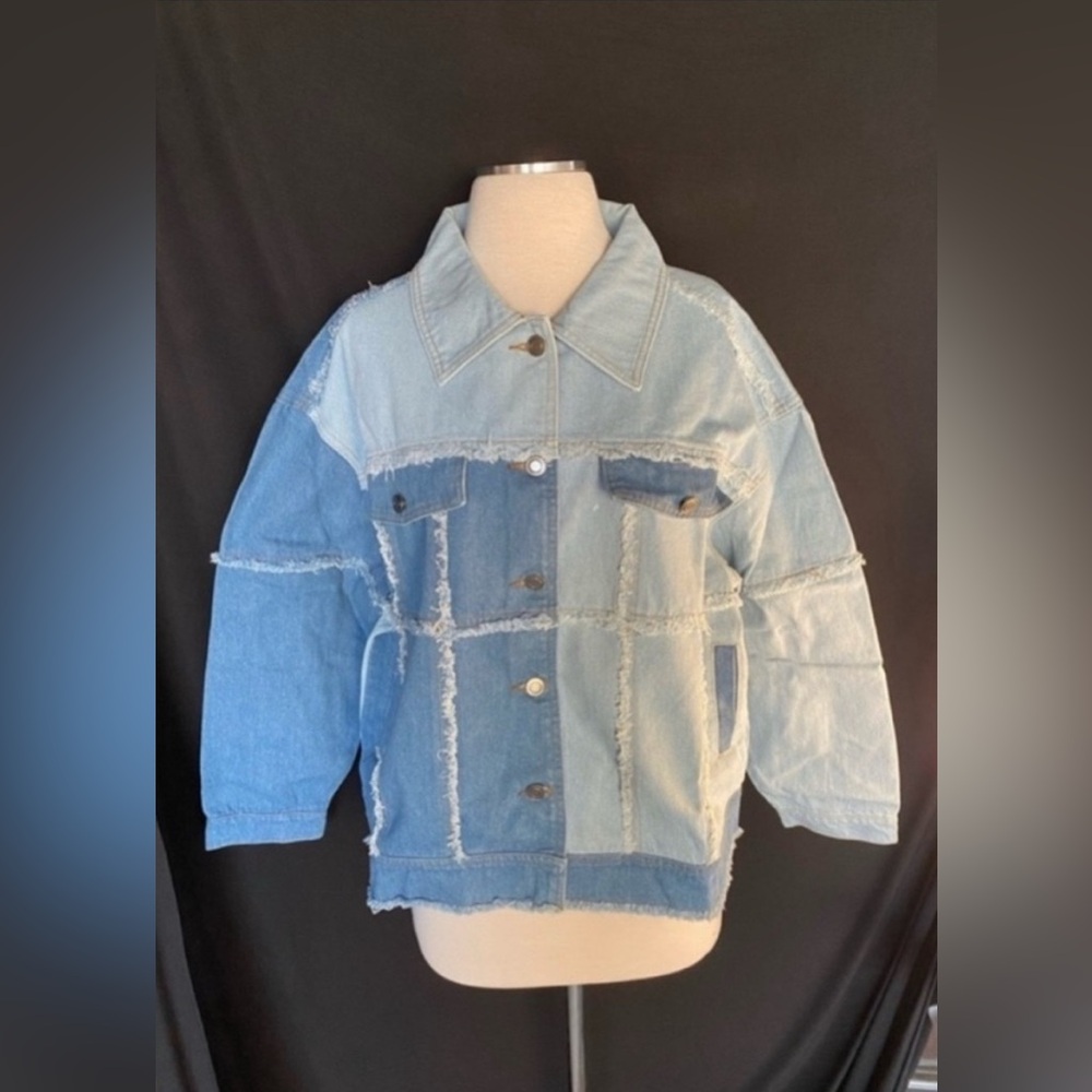 Women’s Patchwork Denim Jacket Small - image 1